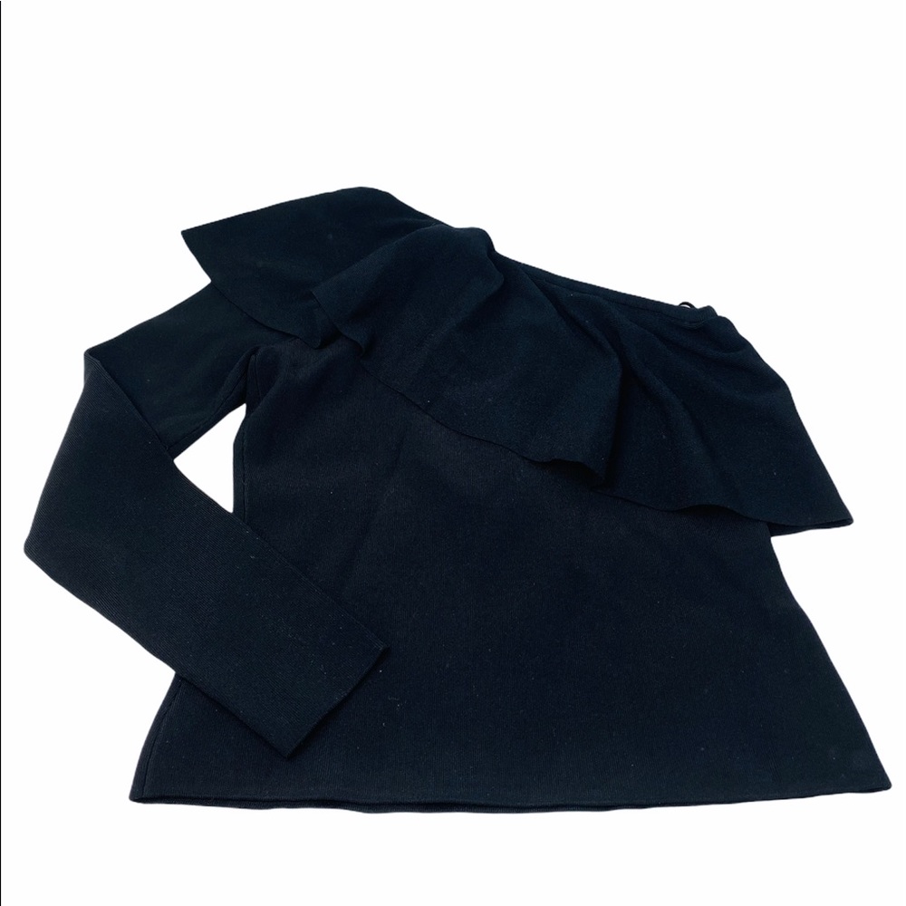 MILLY*One Shoulder Long Sleeve Knit Top**Med $348 - Picture 4 of 6